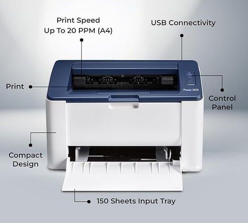 Xerox Phaser 3020 Black & White Monochrome Laser Printer